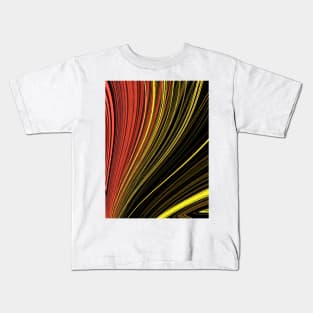 Saturn type ring pattern in shades of red yellow and orange Kids T-Shirt